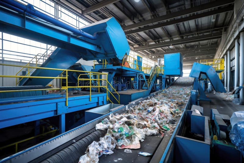 Waste feed and pre-treatment line